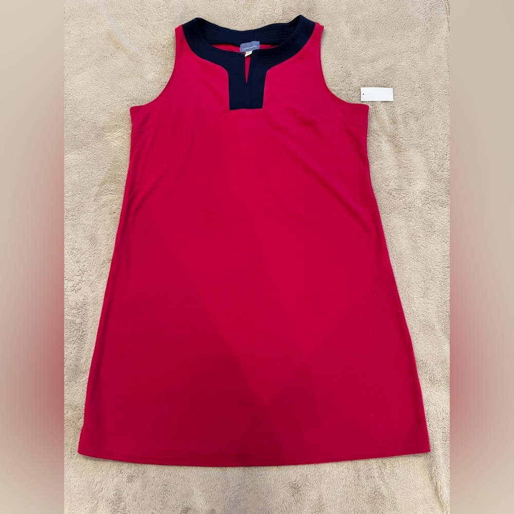 NWT Laura Scott pink and Navy Dress XL